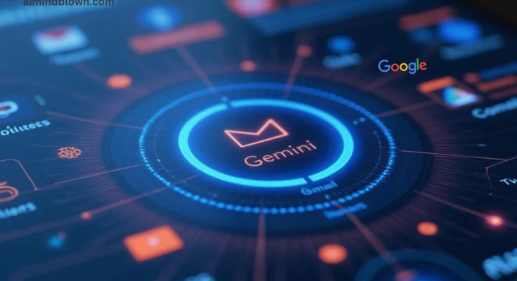 Featured image showcasing Google’s Gemini AI with a focus on personalized responses and user data integration. The image includes futuristic elements and icons representing Gmail, Google Drive, and innovative AI technology, highlighting the advantages of Gemini AI in enhancing user interactions and real-time personalization.