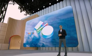 Featured image for Google I/O 2025 covering major announcements and updates including AI advancements, Google Search AI Mode, Android XR, and Gemini 2.5 Pro updates. The image visually represents key themes from the event with vibrant colors and modern technology design.