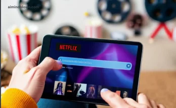 Illustration of a user engaging with Netflix's new AI-powered search tool on a smart device, showcasing conversational prompts for content discovery in a cozy living room, symbolizing modern entertainment and personalized viewing experience.