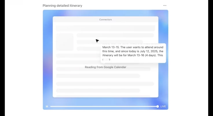 Image of OpenAI's ChatGPT Agent interface, showcasing its ability to manage tasks like scheduling meetings, planning meals, and creating reports. Keywords: AI, ChatGPT, OpenAI, AI assistant, automation, task management, productivity, technology, artificial intelligence.