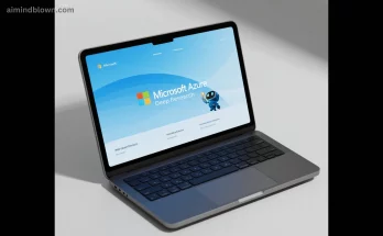 Image of Azure AI Foundry Deep Research automating web research at enterprise scale. Shows a visual representation of AI agents, data flow, and integration with Bing search.