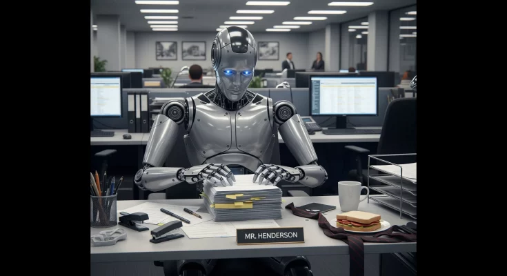 Image of 40 jobs at risk of being replaced by AI, according to a Microsoft study, including data entry clerks, payroll administrators, and more.