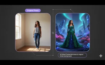 AI-powered image editing in Gemini app. Transform photos with new features: consistent likeness, multiple scenarios, photo blending, costume changes, multi-turn editing, design mixing. Create fun edits, collages, and videos. Download the latest version!