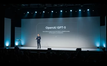 Image of GPT-5 interface showcasing its new features, including improved speed, accuracy, and enhanced contextual understanding. Keywords: GPT-5, OpenAI, AI, language model, artificial intelligence, ChatGPT, Sam Altman, API, coding, health, technology.