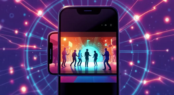 OpenAI Sora app and Sora 2 AI video model launching as a TikTok competitor. Dynamic image showcasing AI-generated realistic video content on a smartphone, highlighting advanced AI video generation, social sharing, and the innovative features of the new AI-powered social media platform for user-generated content and collaborative video creation.