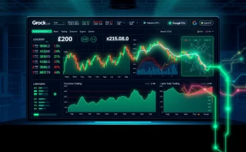 Grok 4.20 AI dashboard winning live stock trading contest against OpenAI and Google models