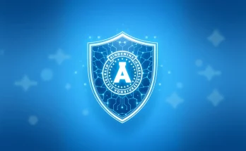 Protective neural network shield symbolizing AI safety and regulation framework for responsible technology governance