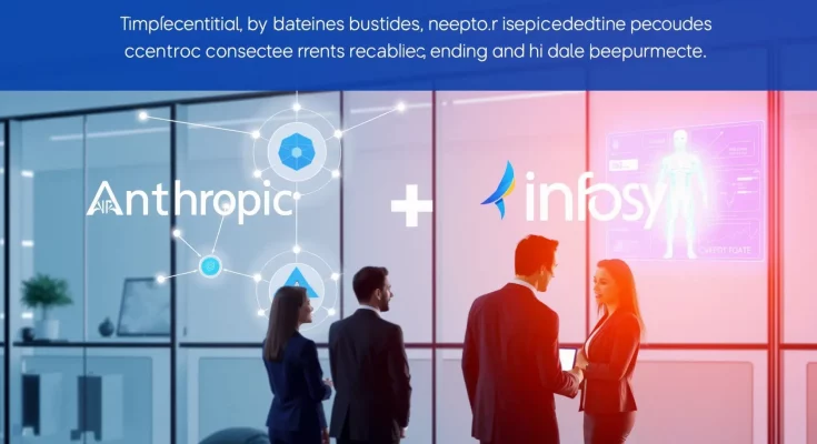 Anthropic and Infosys partnership showing custom AI agents integrated into enterprise systems for business transformation