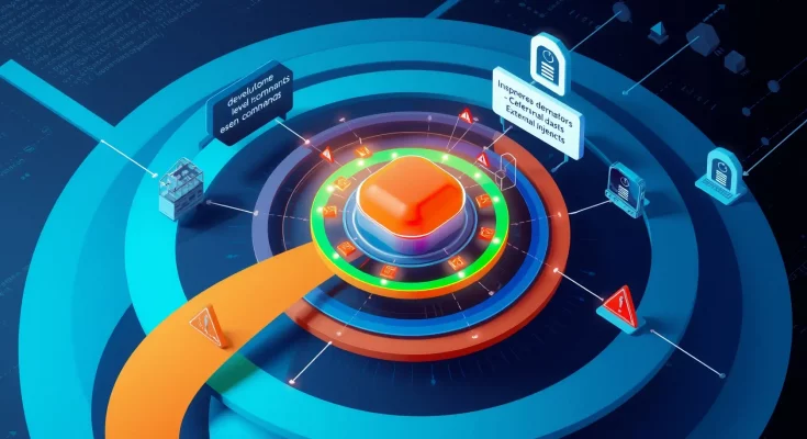 AI security concept showing OpenAI's multi-layered protection system against prompt injection and malicious links