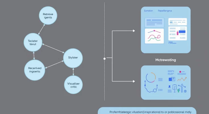 PaperBanana multi-agent AI framework transforming research text into publication-ready scientific diagrams and plots