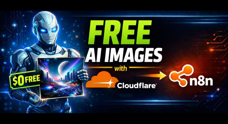 Free AI image generation using cloudflare and n8n
