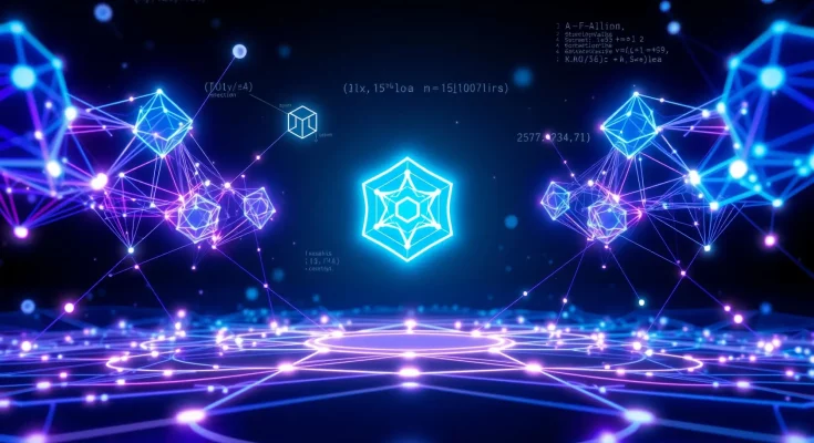 OpenAI's extreme reasoning AI model with complex neural networks and deep thought visualization