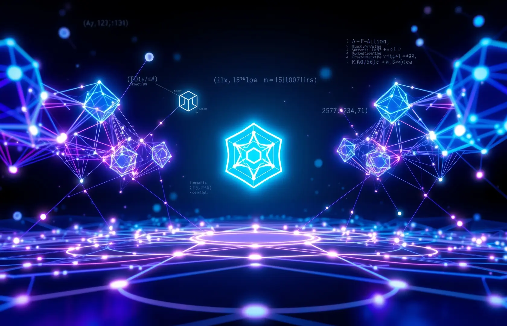 OpenAI's extreme reasoning AI model with complex neural networks and deep thought visualization