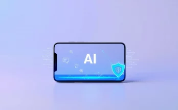 Android smartphone with Gemini Nano 4 AI processing locally, showing privacy shield and multimodal capabilities