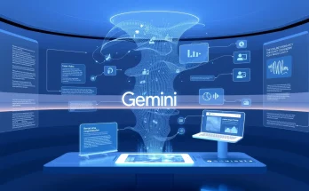 Gemini AI multimodal interface showing text, video, audio and imagery integration for creative content generation