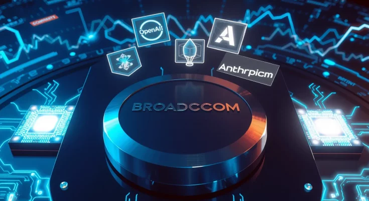 OpenAI and Anthropic partner with Broadcom to finance AI chip development, highlighting the compute race.